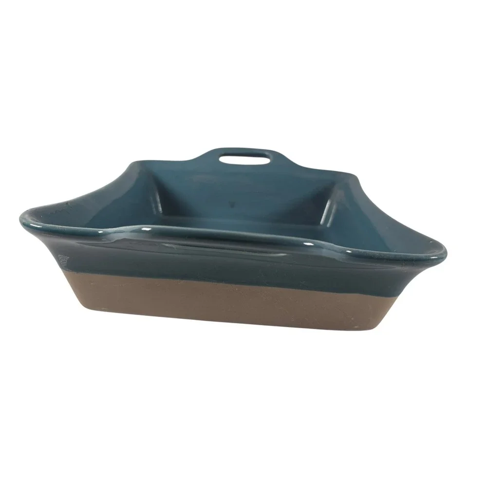 Unbranded Square Baking Dish Unisex 10.5in Blue Good Stoneware Casserole Pan